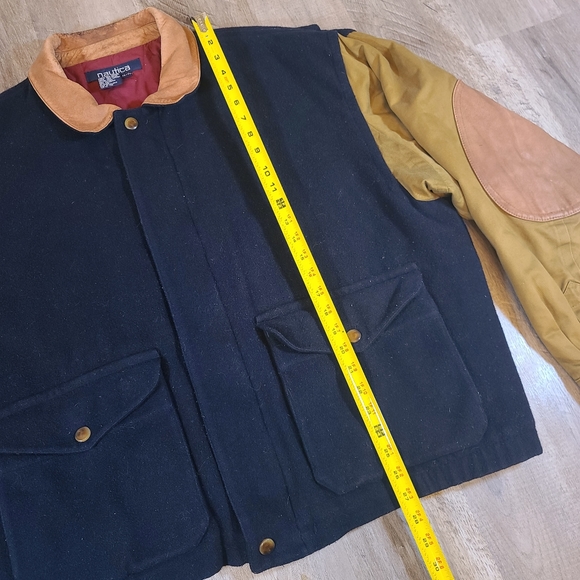 Vintage 90's Nautica Jacket Navy Blue/Brown Elbow Pads Size Extra Large - Picture 2 of 7